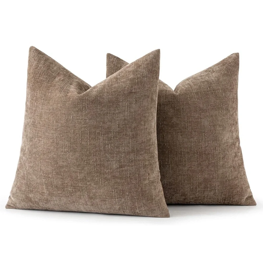 Set of 2 Soft Chenille Textured Pillow Covers (20